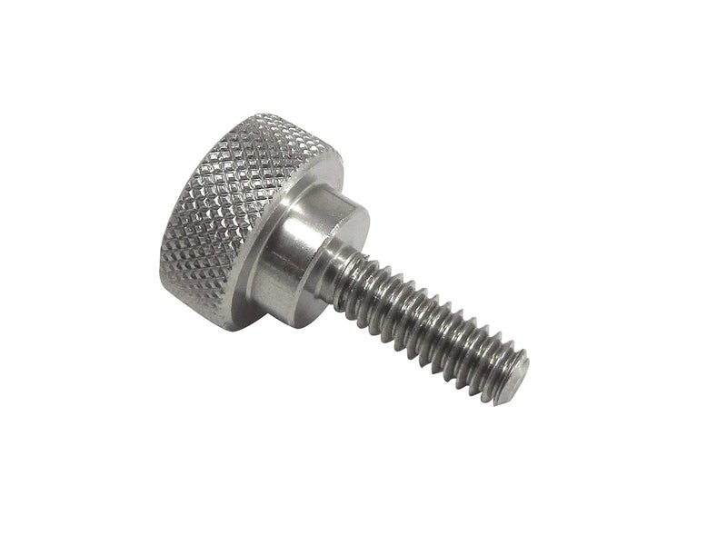 Taytools 10 Pack 1/4-20 x 3/4 Inch Threads 303 Stainless Steel Diamond Knurled Thumb Screws Knobs with Straight Shoulders Right-Hand Threads SAE Flat Tip Uncoated - Image 2